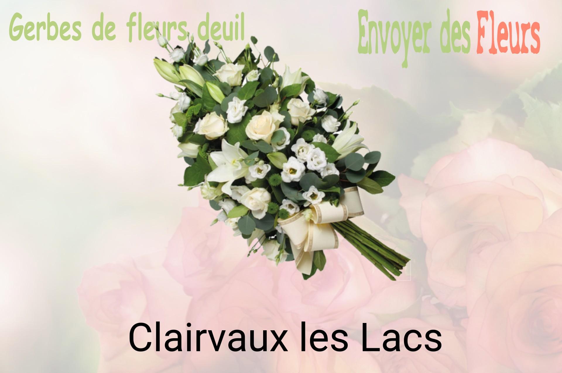 Gerbe de fleurs de deuil livrée à Clairvaux-les-Lacs